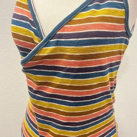 Madewell Wrap Cami Top in Stripe - Multi color - Size Medium - Picture 5 of 7
